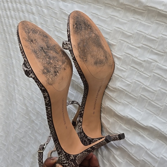 Banana Republic Women's Snakeskin Heels Mob Wife Elegant Feminine - Picture 5 of 12